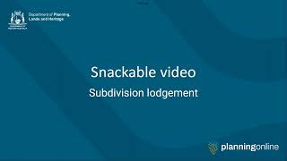 1 Planning Online  Subdivision lodgement overview [upl. by Arhas]