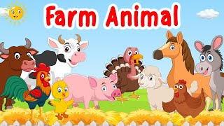 Farm Animals for kids  Animal Sounds Animal name for Toddlers  animal song [upl. by Nored]