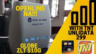 Unli data 299 TNT sim on Globe ZLT S10G Openline [upl. by Alenairam]