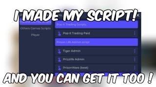 ROBLOX  I MADE MY OWN SCRIPT Script in description [upl. by Adle]