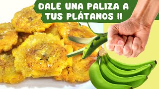 Cómo Hacer PATACONES o TOSTONES de Plátano Verde  Muy CROCANTES Fácil y Rápido [upl. by Culley]