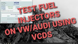 TEST FUEL INJECTORS ON VWAUDI USING VCDS [upl. by Eta]