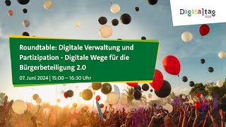 Roundtable Digitale Verwaltung und Partizipation  Digitale Wege für die Bürgerbeteiligung 20 [upl. by Brownson]