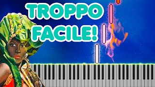 FACCETTA NERA TROPPO FACILE PIANO TUTORIAL  SPARTITO GRATIS [upl. by Irrot729]