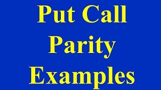 Put Call Parity Examples [upl. by Llennahs]