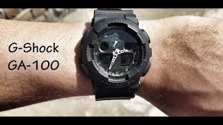 GShock GA 100  مراجعة ساعة كاسيو جى شوك [upl. by Alexandro]