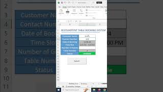 Lets Create Restuarent Table Booking System in Excel  Simple VBA Macro Code  exceltips [upl. by Ayetal]