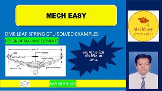 GTU DME LEAF SPRING SOLVED EXAMPLES [upl. by Ahsenauq]