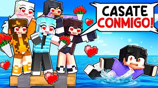 ¡1 CHICO vs 5 FANS LOCAS en UNA BALSA en MINECRAFT 🐟😱 RETO CHICAS vs CHICOS en MINECRAFT 😎SRJUAN [upl. by Holt400]