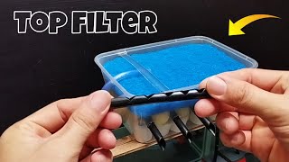 Aquarium top filter DIY  Fish tank filter DIY  DIY filter aquarium [upl. by Aidualc]