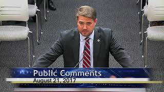 Onslow County Board of Commissioners Meeting August 21 2017 [upl. by Lymann]