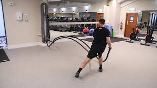 Connexus Column Workout Battle Ropes Rotational Hip Toss [upl. by Ahsinwad]