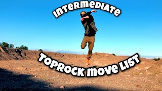 Intermediate Toprock Check list  Complete Toprock Compilation Move List [upl. by Roselane]