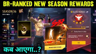 BR Ranked New Season 37 Rewards  New Rank System Free Fire 1 January 2024 New Rank Season Freefire [upl. by Lativa]