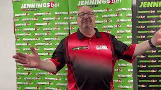 Its absolutely magic  Dennis Harbour qualifies for JenningsBet World Seniors Darts Championship [upl. by Ilenna]