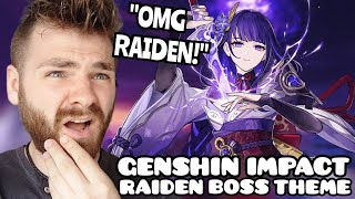 First Time Hearing Raiden Shogun Battle Theme All Phases  GENSHIN IMPACT OST  REACTION [upl. by Kyne]