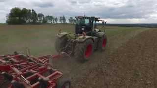 DrohnenSpecial Claas Xerion 3300 Trac VC mit Horsch Terrano 5 FX [upl. by Itsyrc189]