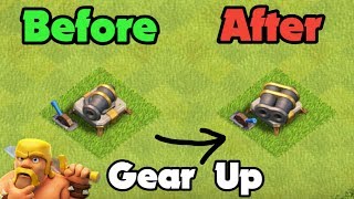 GEAR up Canon level 8  New features of Clash Of Clans gear up canon [upl. by Strang]