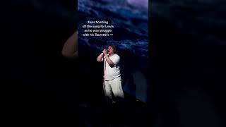 Lewis Capaldi Struggles His Tourettes Live On Stage Fans Help Finishing The Song [upl. by Loleta]