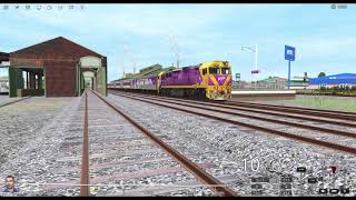 TRS22  VLine N464 City of Geelong Departing Wodonga Station from Albury to Melbourne  HORN SHOW [upl. by Melisa]