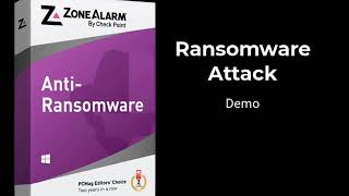 ZoneAlarm AntiRansomware Attack  Demo [upl. by Fancie]