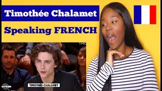 Reacting to Timothée Chalamet speaking French [upl. by Horvitz485]