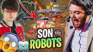 EL FAMOSO SON ROBOTS de IBAI a FAKER y SKT 😱  SKT vs EDG WORLDS 2017 SON ROBOTS CASTEO IBAI LVP [upl. by Feliks]