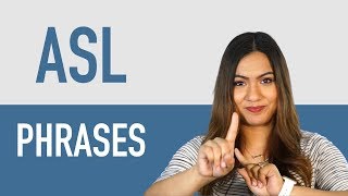 20 Basic Sign Language Phrases for Beginners  ASL [upl. by Reinald]