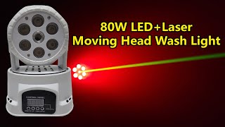 80W LEDLaser Moving Head Wash Light [upl. by Shalna]