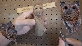 How To Power Carve A Bear Power Carving with DremelKutzallForedom [upl. by Etterraj]