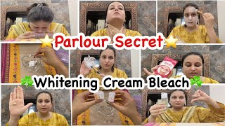 Parlour secret skin whitening bleachFace whitening amp glowing bleach at homeParlour secret bleach [upl. by Rossi]