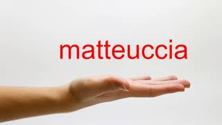 How to Pronounce matteuccia  American English [upl. by Herrle]