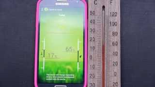 App Thermometer no internet Android SHealth Samsung Galaxy S4 temperature and humidity sensor [upl. by Cirda]