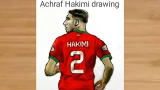 How to draw Achraf Hakimi back side Jersey  Achraf Hakimi back side drawing  Achraf Hakimi drawing [upl. by Latreese]