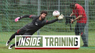 Inside Training Brilliant goalkeepers session and fastpaced finishing [upl. by Lehplar]