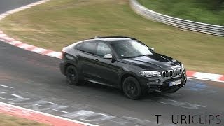 2015 BMW X6 M50d F16 in action on the Nürburgring Nordschleife [upl. by Arabeila]