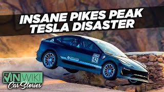 Randy Pobsts DISASTROUS Tesla crash at Pikes Peak [upl. by Ecydnac653]