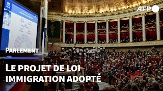 Le Parlement français adopte définitivement le projet de loi immigration  AFP Images [upl. by Maxwell]