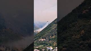 Italian fire services helicopter dumps water on forest fires and then refills at sea [upl. by Glass870]