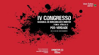 lV Congresso nacional de Humanidades Uninter  Tema BÍBLIA E PÓSVERDADE [upl. by Asereht796]