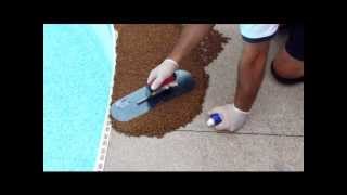 Rubber Pool Deck Surfacing  Do It Yourself [upl. by Reinnej]