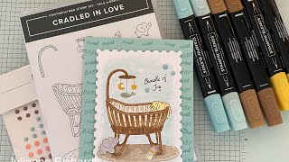 Live Crafting with the Cradled in Love stamp set  SaleABration 2024 [upl. by Gellman]