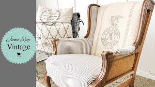 How To Upholster A Deconstructed Chair  Full DIY [upl. by Pytlik634]