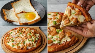 I Combined Suji With Bread amp Milk amp The Result Is Amazing  Unique Chicken Pizza Recipe  Easy Pizza [upl. by Neemsaj]