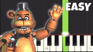 Five Nights At Freddys 1 Song  EASY Piano Tutorial [upl. by Asselam901]