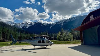 Bell 429  Departing a Heliport in the Sierra Mountains  Single Pilot Full Flight [upl. by Arlo]