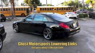 Lowered 2014 Mercedes SClass W222  Lowering Links for S550 [upl. by Yanttirb]