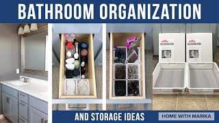 Organize the Bathroom and Toiletries Storage Ideas  Home with Marika [upl. by Anaed]