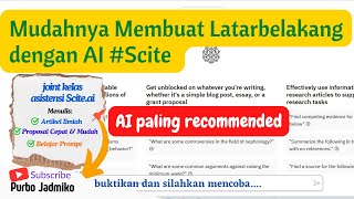 Mudahnya Membuat Latarbelakang dengan AI Scite AI Paling Recommended [upl. by Wieche]