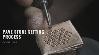 Stone setting process  How to sett macro pave [upl. by Riplex]